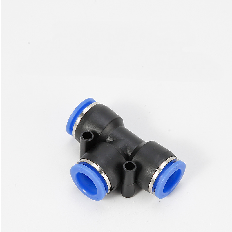 8 Mm Pe8 3-Way Quick T-Joint Pneumatic Air Hose Connector 10 Pieces
