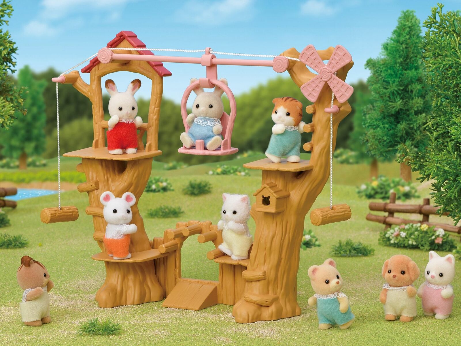 Sylvanian Families Baby Ropeway Park Adventure Playground Set 5452 Role Play 3+