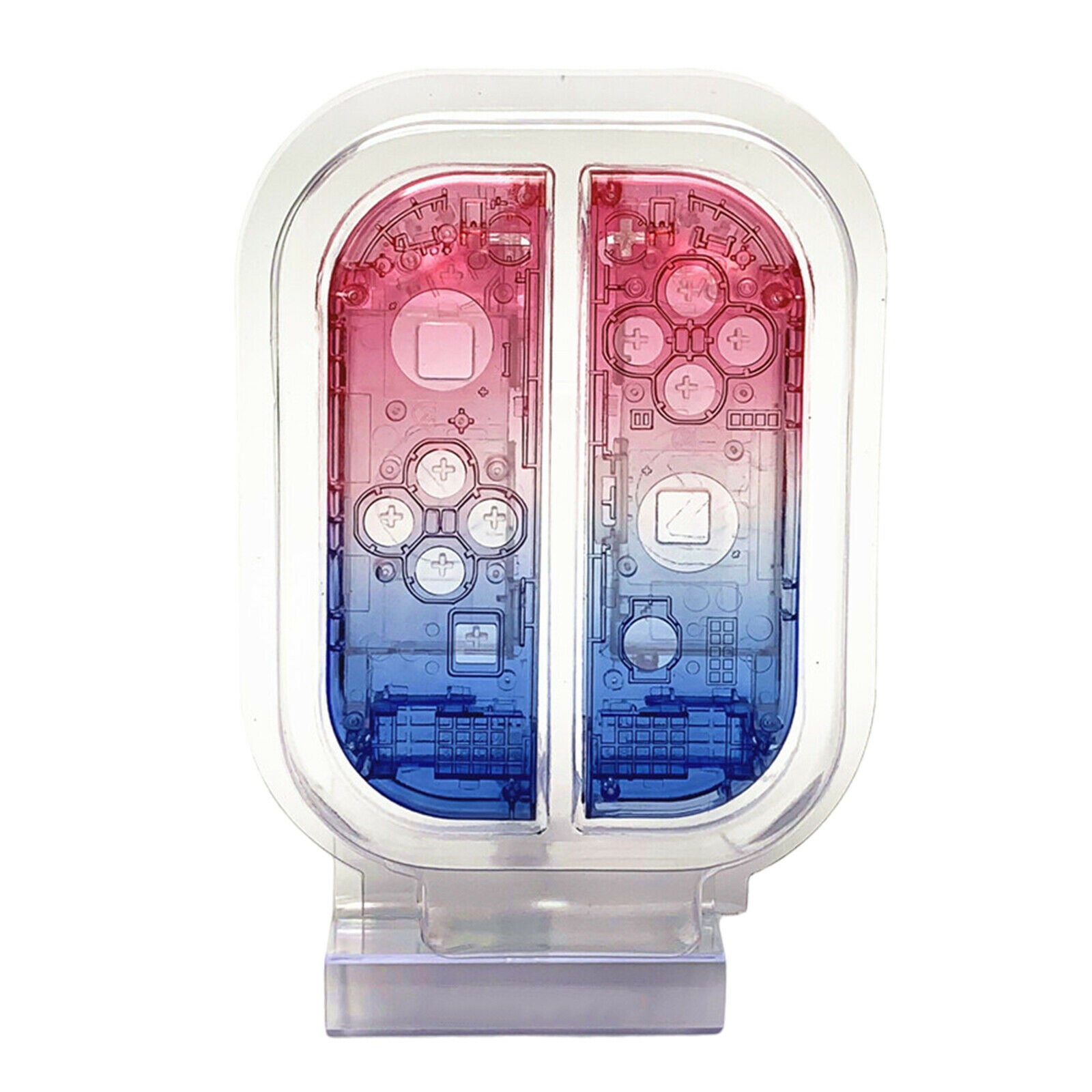 Housing Shell Colorful Bright For Joy-Con Cover Protector Blue and pink