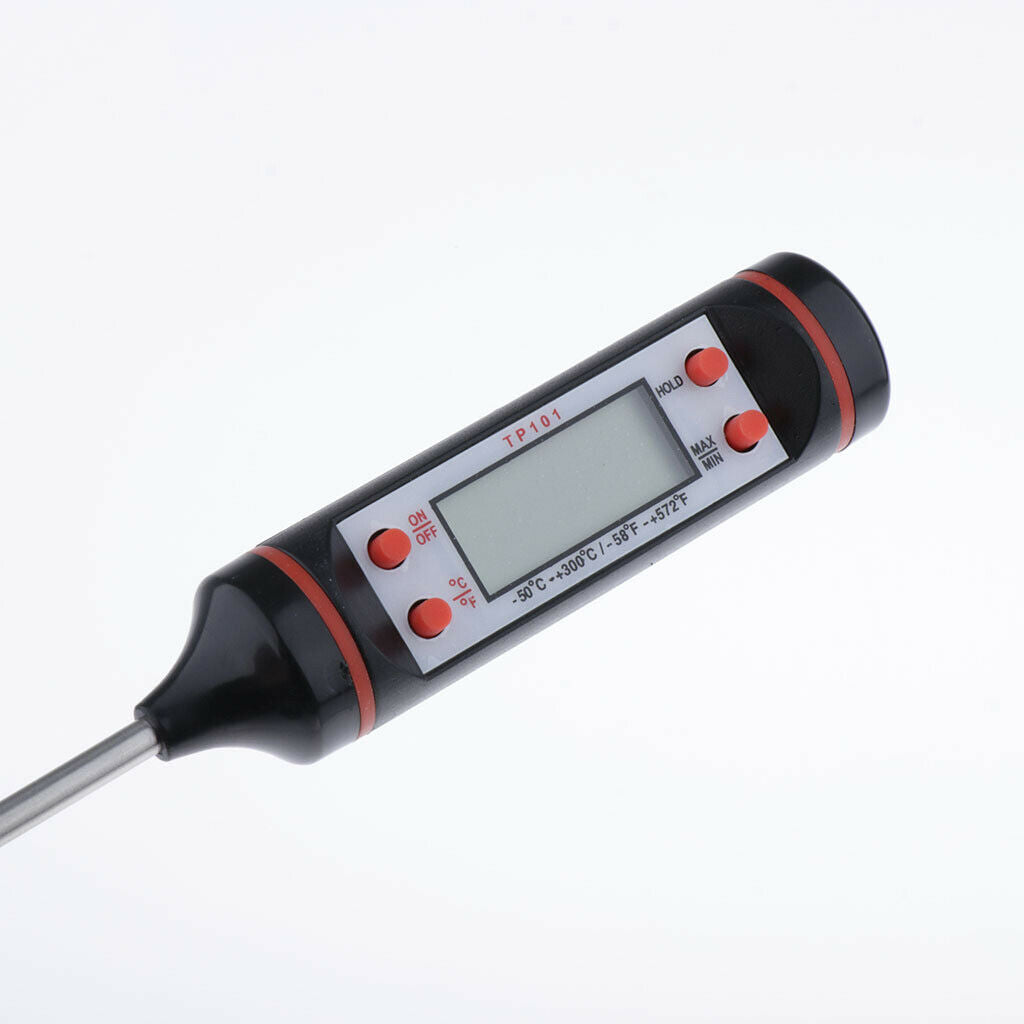 2pcs Digital Food Thermometer Cooking Temperature Sensor Instant Read Black
