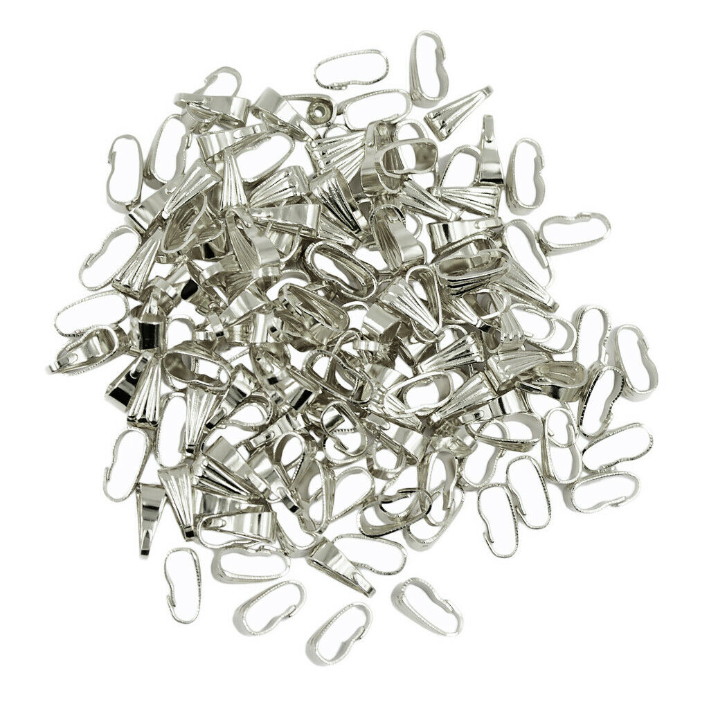100pcs Spring Caution Bullets Connector Clip Clasp Pendant Jewelry Finding Money