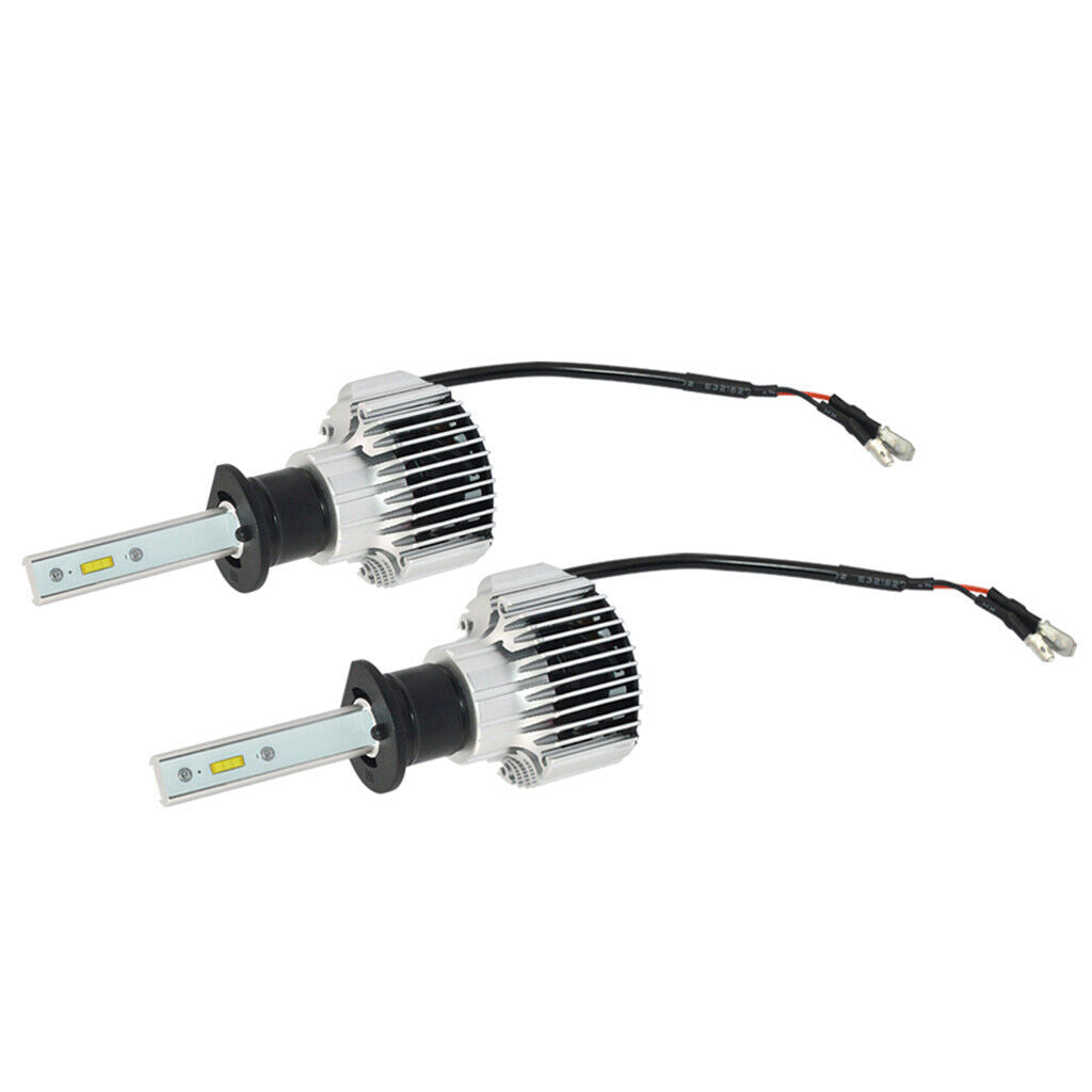 2 Pieces H1 LED High Beam Fog Light Bulb Kit 72W 7600LM - 6000K Cool White