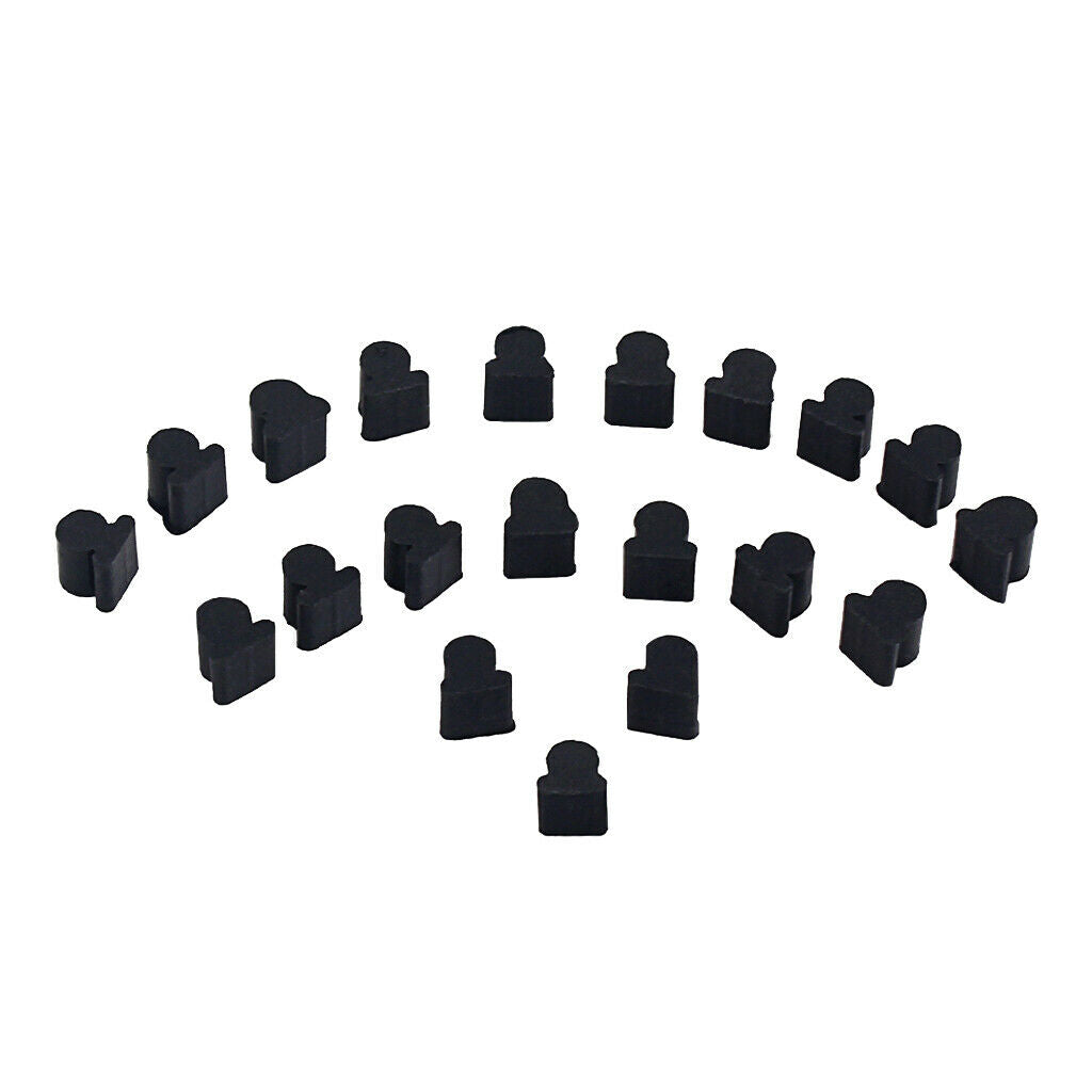 20 Pack Black Alto Horn Silica Gel Buffering Pads Parts Instrument Accessory