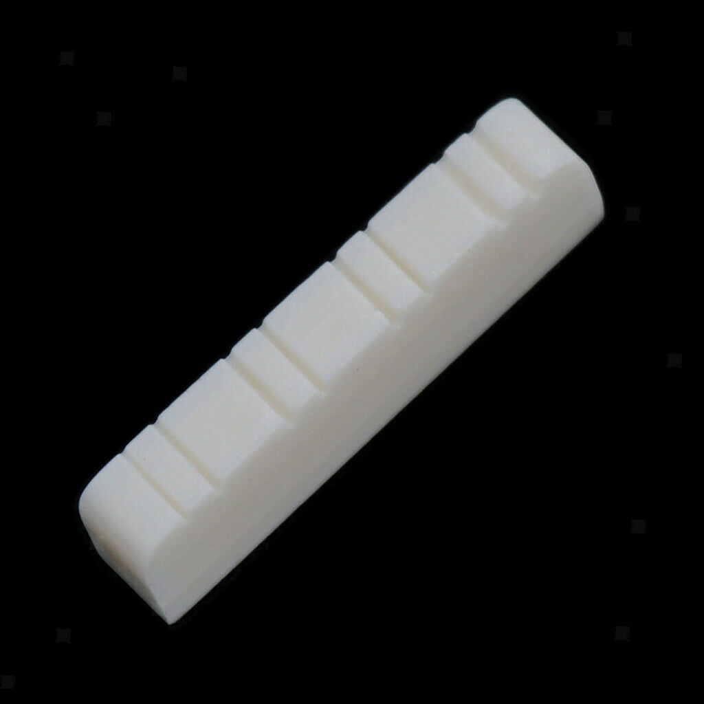 Bone Mandolin Bridge Nut Slotted & Strings Set for DIY Mandolin Replacement