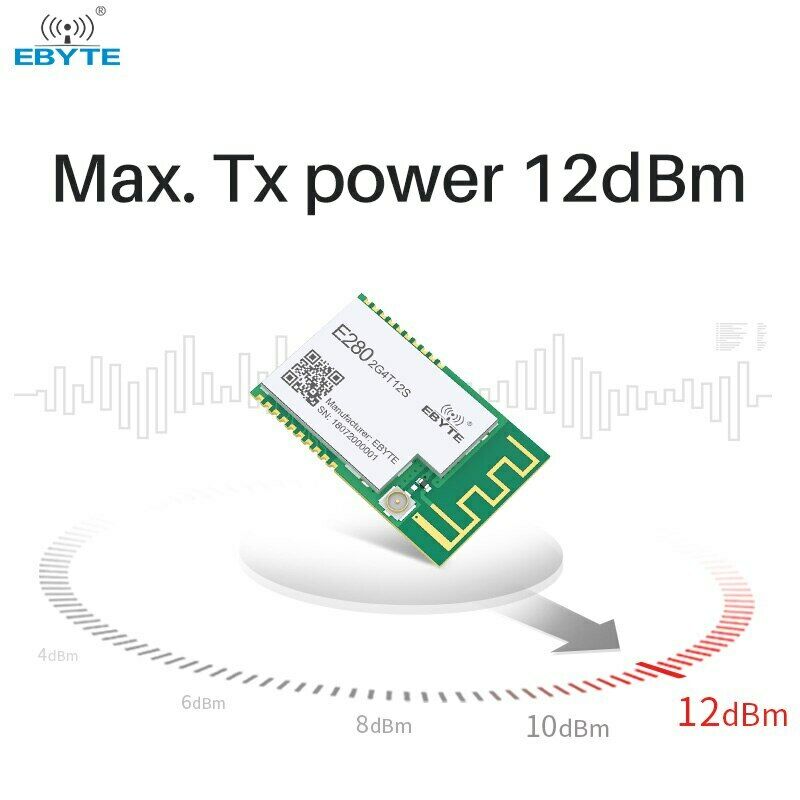 SX1280 LoRa 2.4GHz 12dBm IPEX/PCB Antenna 3km SMD UART LoRa Wireless Module