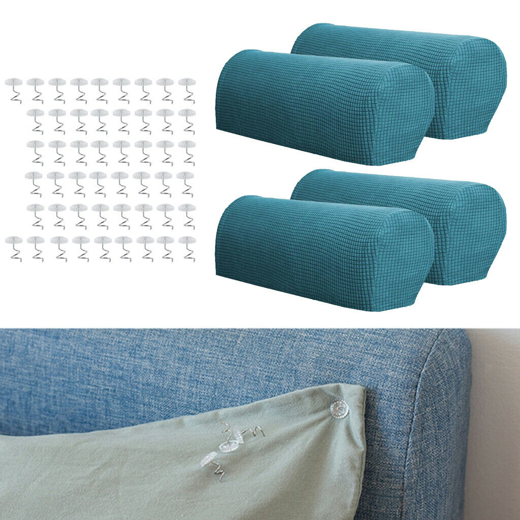 2 Pairs Sofa Armrest Cover Couch Arm Cover with 50 Pieces  Pins