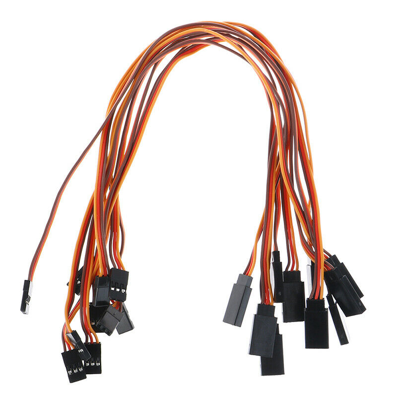 10Pcs 30cm Servo Extension Lead Wire Cable For RC Futaba JR Male to Female 3 TL
