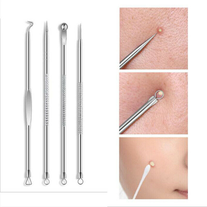 8Pcs Acne Pin Pimple Extractor Pin Stainless Steel Blackhead Remover Too.l8