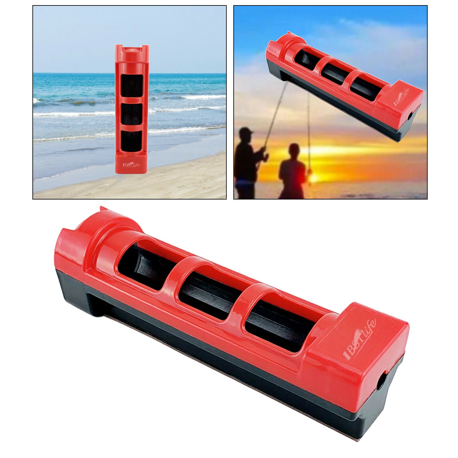 ABS Plastic Self Adhesive Boat Single Rod Holder Organizer for Yacht Wall