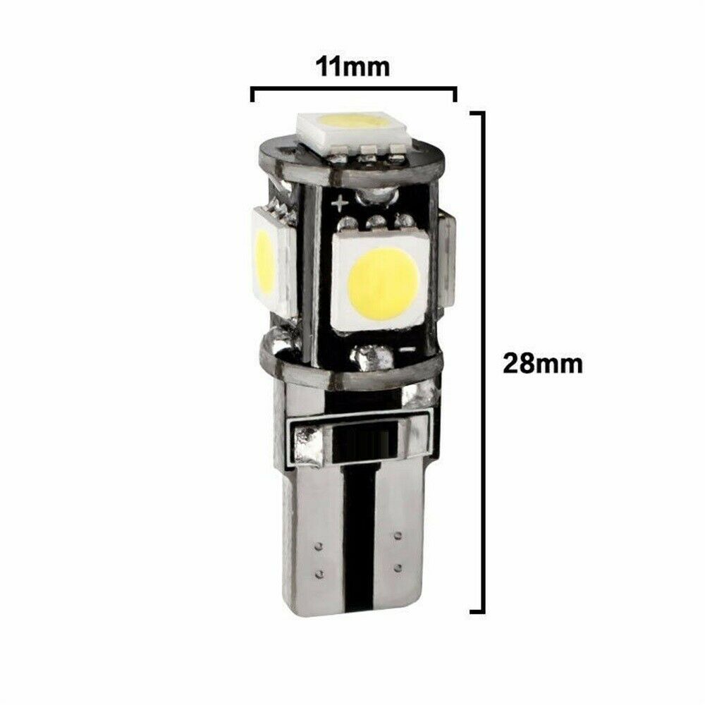 6x T10 LED Bulb Canbus Error Free White 6000K W5W 194 Car Wedge Dome Map Light !