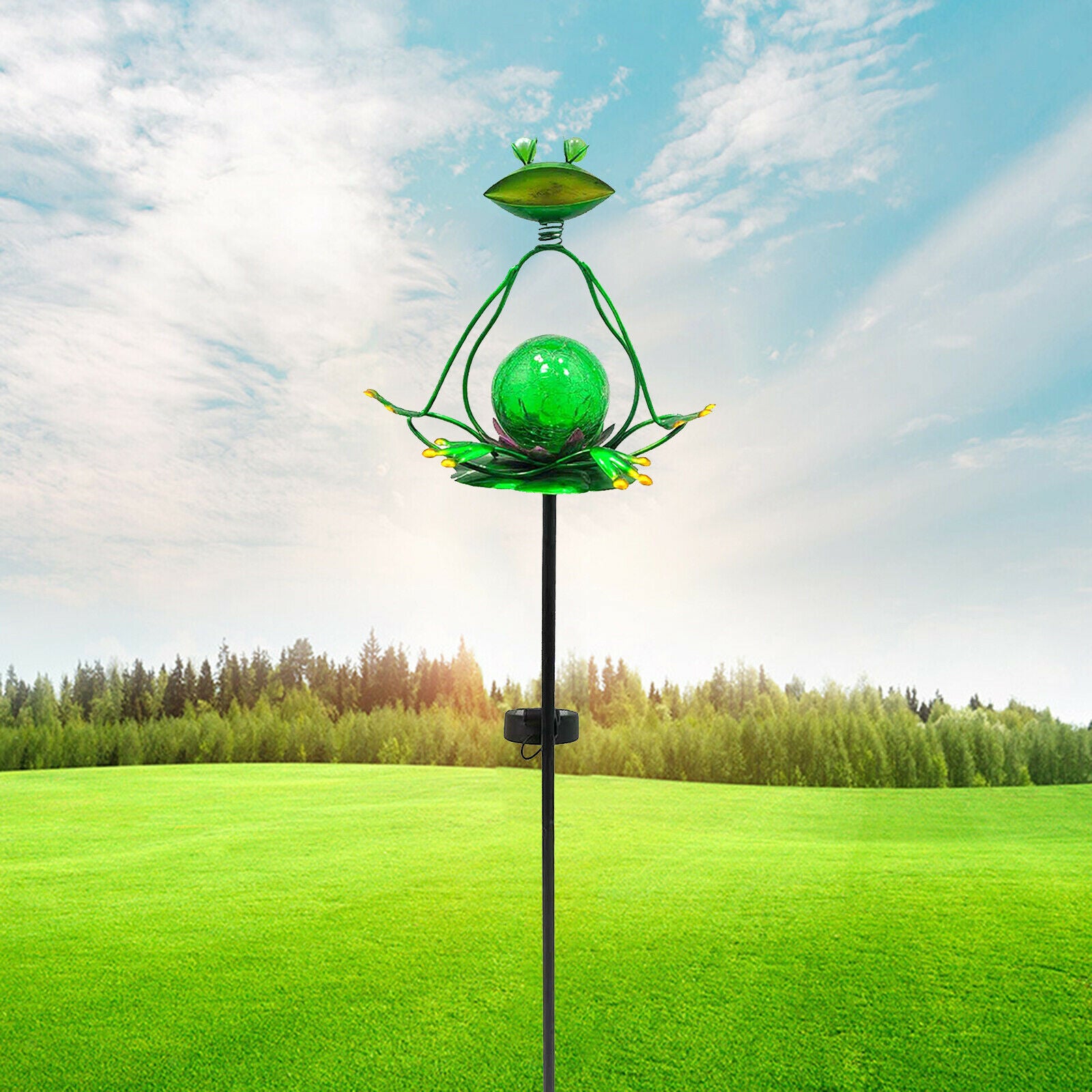 1piece Frog Solar Garden Lamps LED Solar Powered Night Lights Decorations