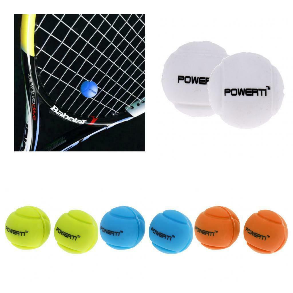 2Pcs Tennis Racquet Shock Absorber Vibration Dampeners Damping Balls Yellow