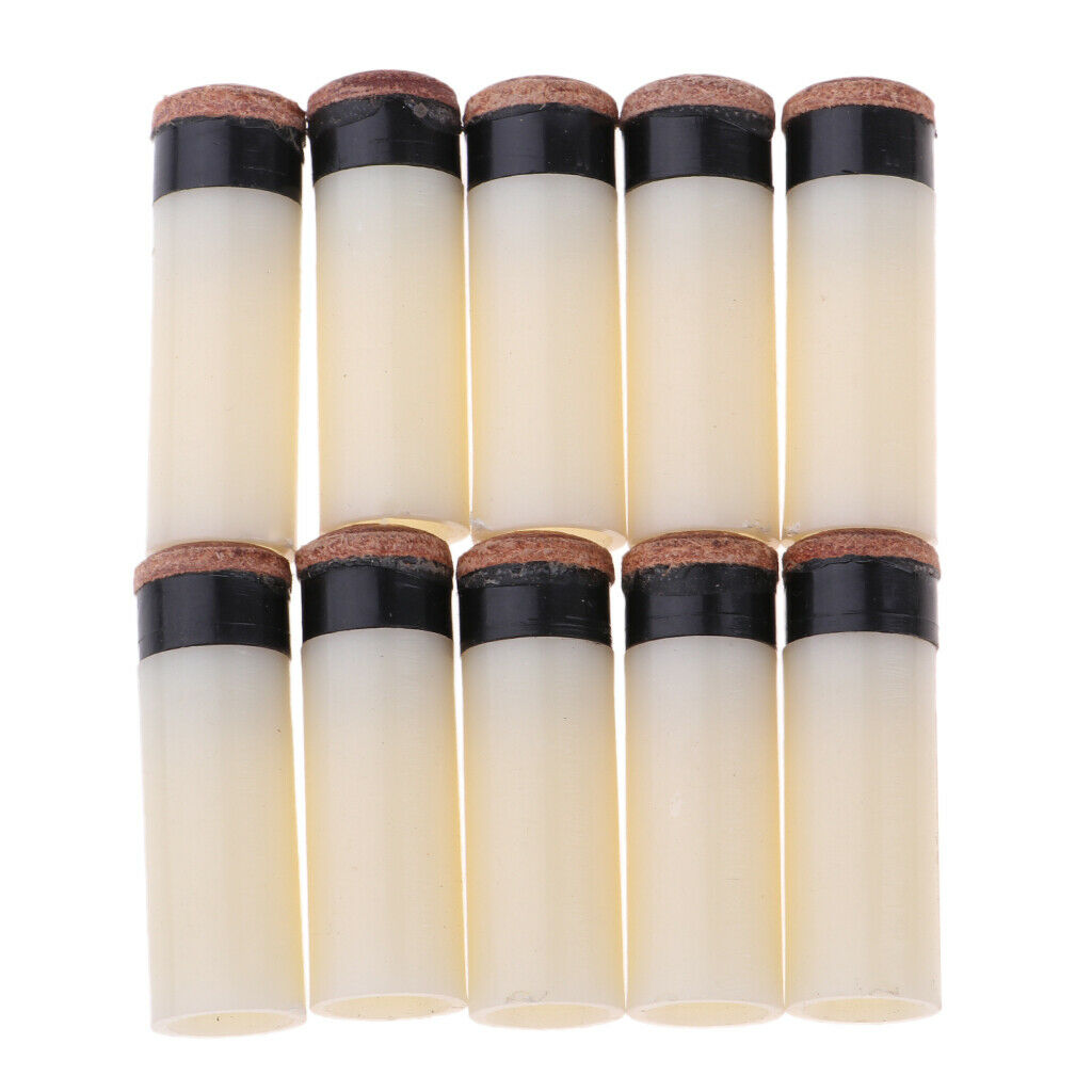 Premium Slip-on Pool Cue Tip Snooker Billiard Hard Tips 10pcs/Pack - 11 mm