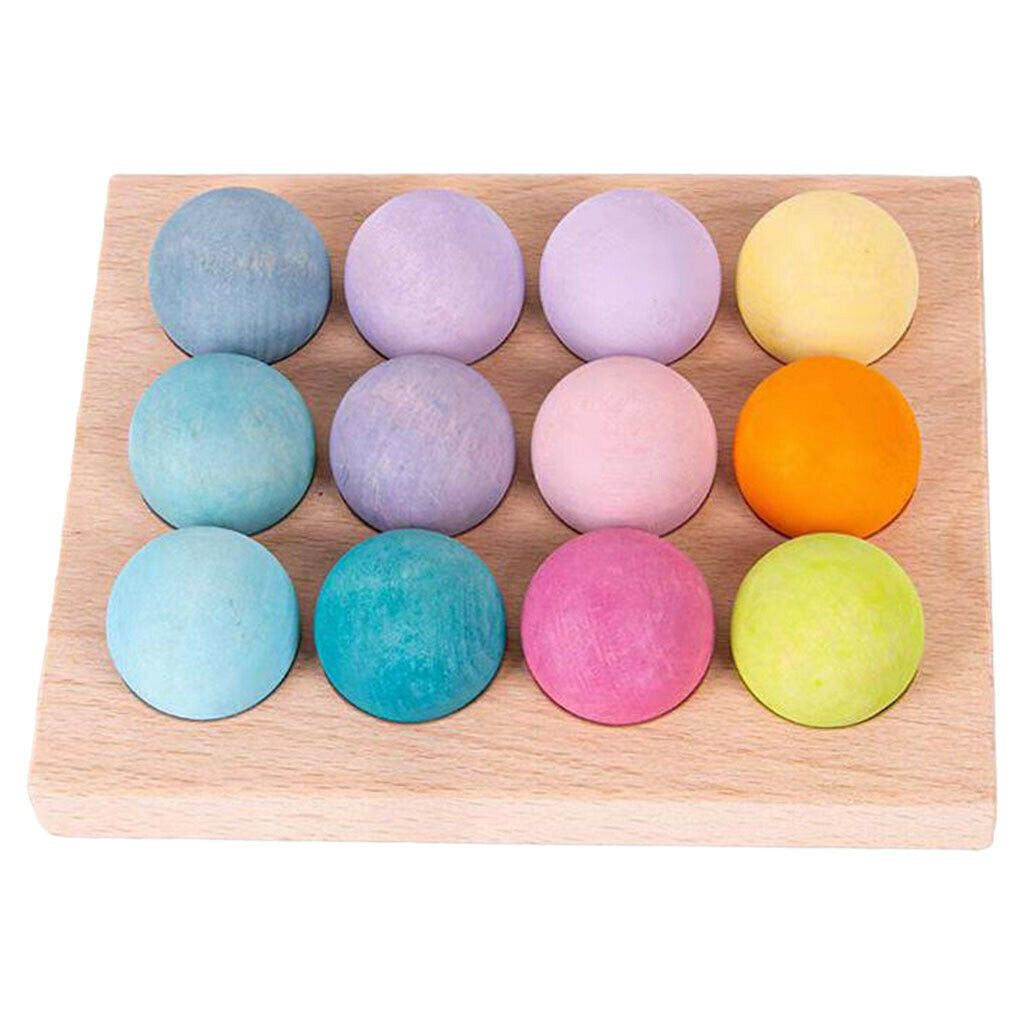Kids Wooden Ball Toys Numbers Counting Color Intelligence Development Gift