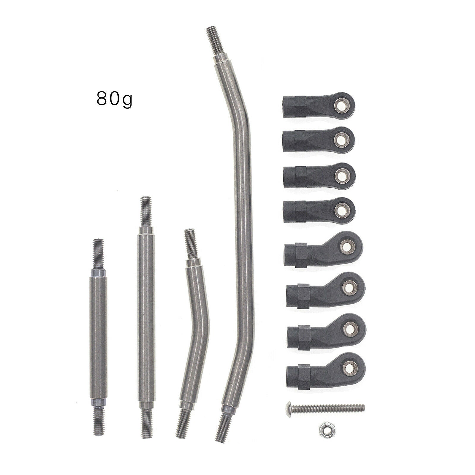 Stainless Steel Steering Linkage Tie Rod Drag Link Set for Redcat GEN8 RC Car