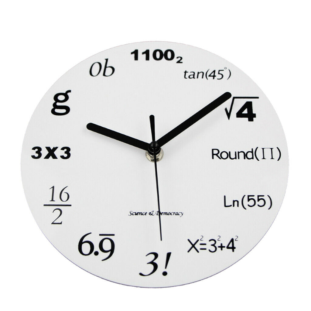 Equation Quartz "No Tick" Wall Clock High Quality Kitchens Office Clocks