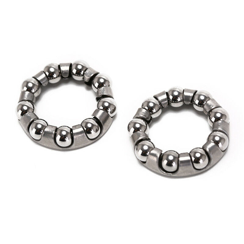 2x bicycle rear wheel axle 1/4 inch x9 ball bearing cages bike cycling sh.l8