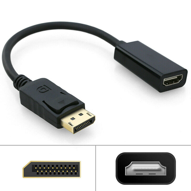 Display Port to HDMI Male Female Adapter Converter DisplayPort DP to HDMI Cable