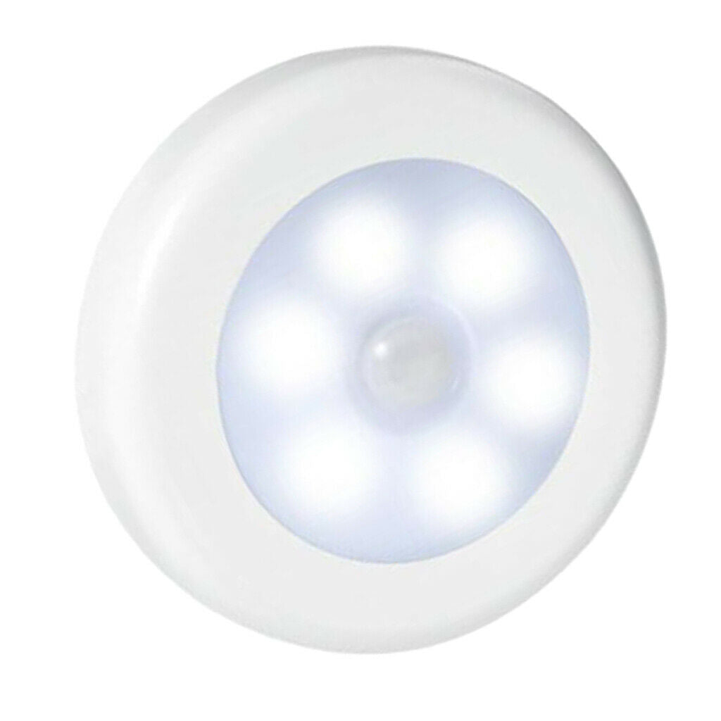 6 LED Auto Motion Sensor Infrared Toilet Cabinet Stair Lamp Night Light Battery