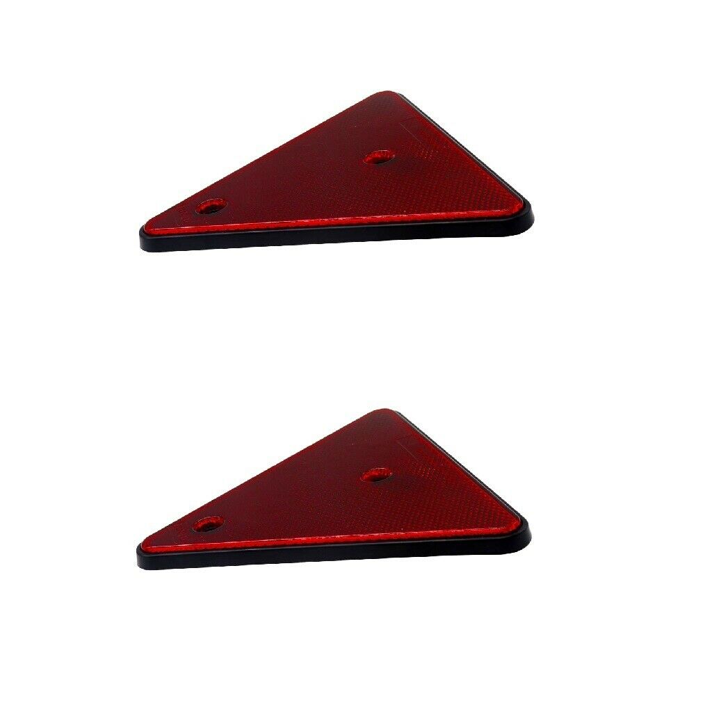 2pcs Red Safety Triangle Reflector for Automotive Fire Fighting Truck