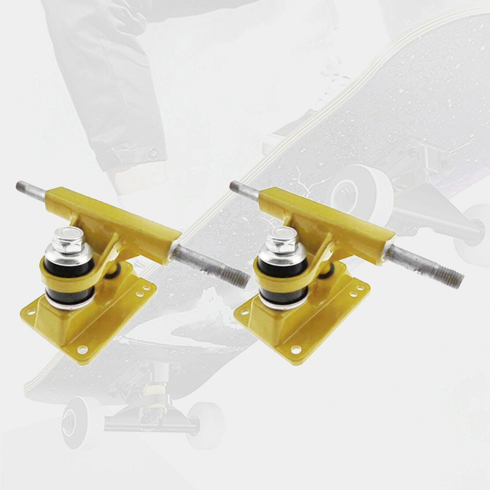1 Pair Skateboard Trucks 3.25in Hangar Replacement Longboard Trucks Yellow