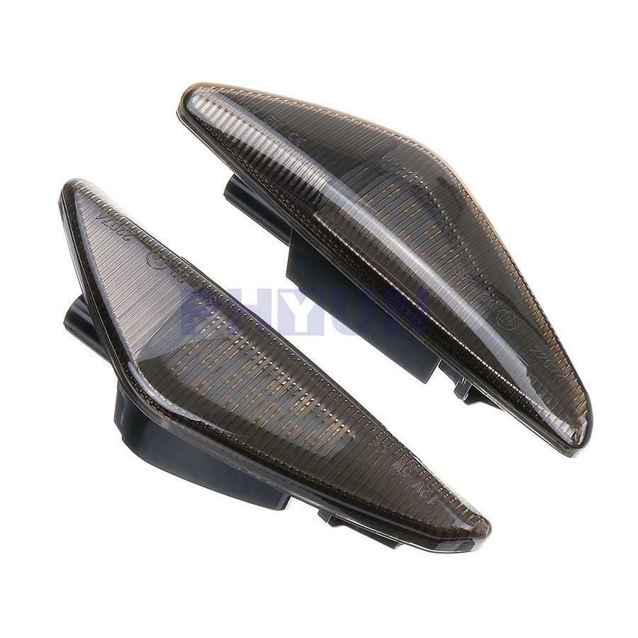 For BMW X5 X6 X3 E70 E71 E72 F25 LED Amber Side Markr Light Lamps Smoke Lens 2x