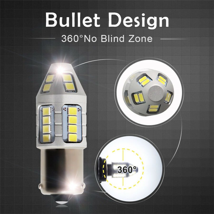2x Canbus No Resistor No Flash Amber BAU15S 7507 PY21W LED Car Turn Signal Light