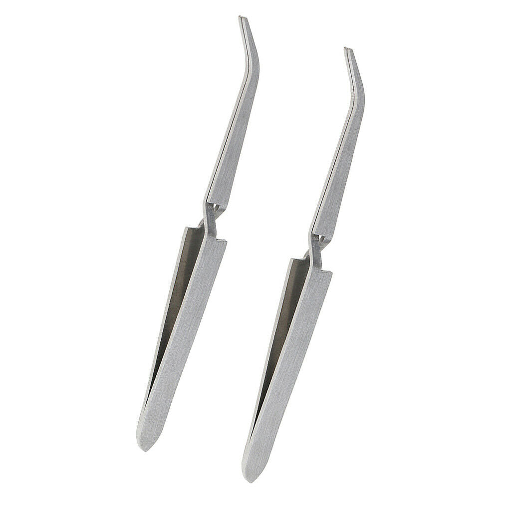 2x Stainless Steel Nail Pincher Pinching Pinch Clamp Tool Art C Curve Tweezer