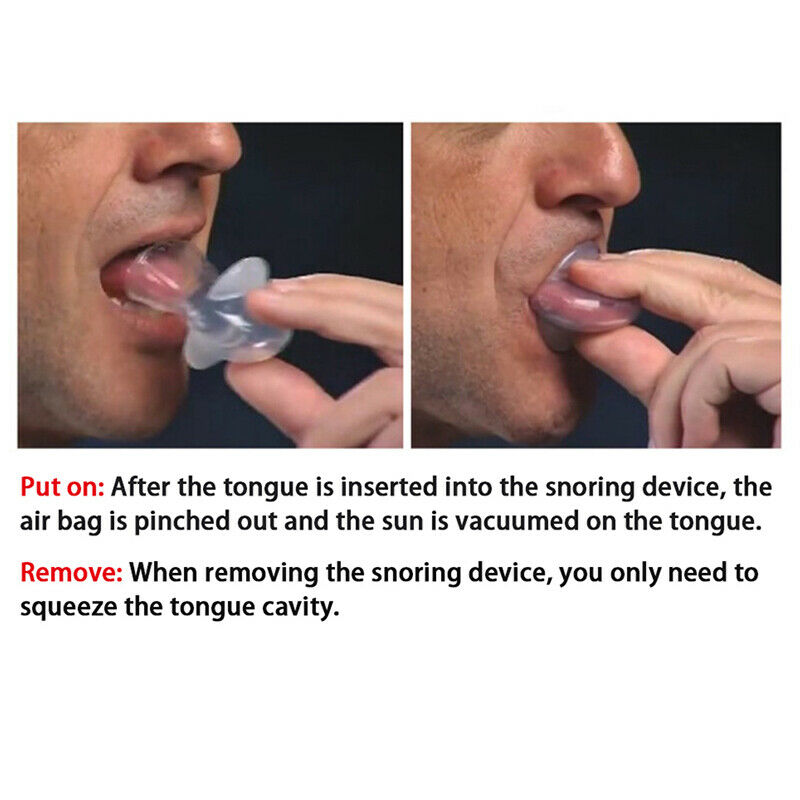 Silicone Anti Snoring Tongue Device Sleep Apnea Aid Stop Snore Stopper Sleev XC