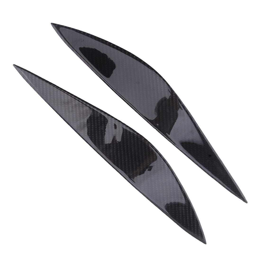 Front Headlight Cover Eyebrows Carbon Fiber fit for Benz W204 C Class 2007-2014