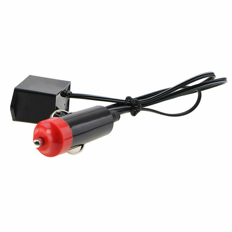 12V 1-5M EL Wire Cable Neon Glow Strip Light Cigarette Driver Power Inverter