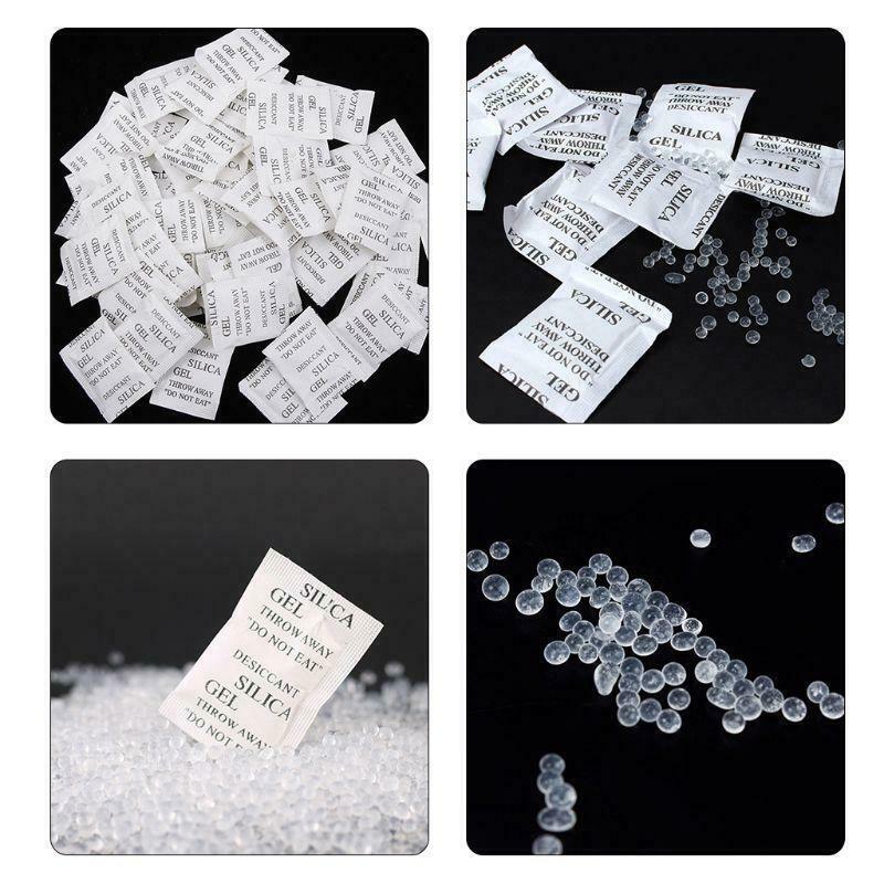 100 Packet Silica Gel Desiccant Pack Food Jewelry Moisture Absorber Dehumidifier