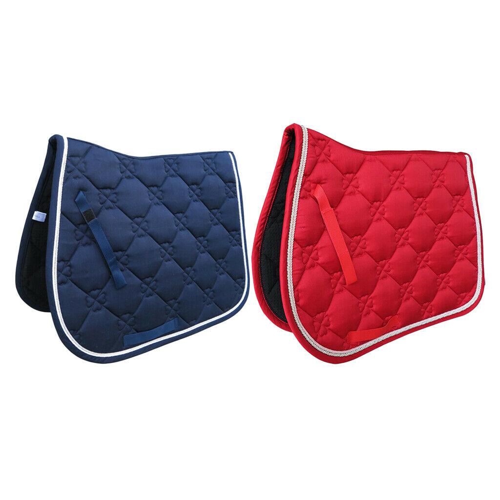 Lots 2 Saddle Pad Equestrian Bareback Jumping Performance Equipment Red+Blue