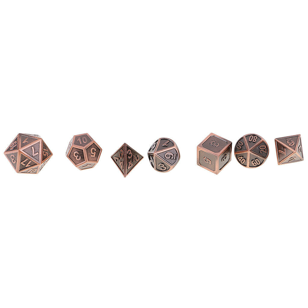 7 Set Metal Polyhedral Dice for  DND RPG +Dice Cup #4