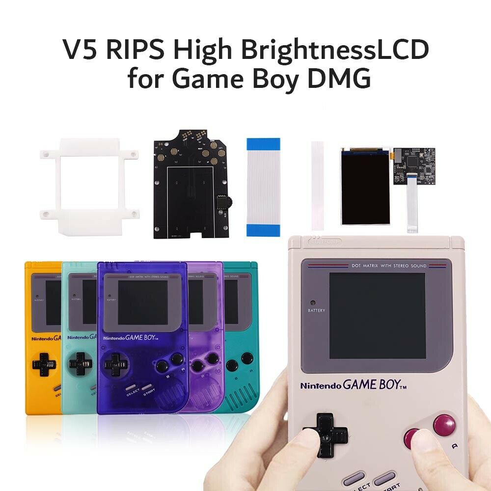 36 Colorful v5 Full Size IPS Backlight LCD For Game Boy DMG GB DMG