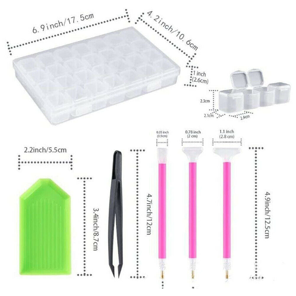 24pcs Diamond Painting Mosaic Glue Pen Kit Cross Stitch Embroidery Tool Set