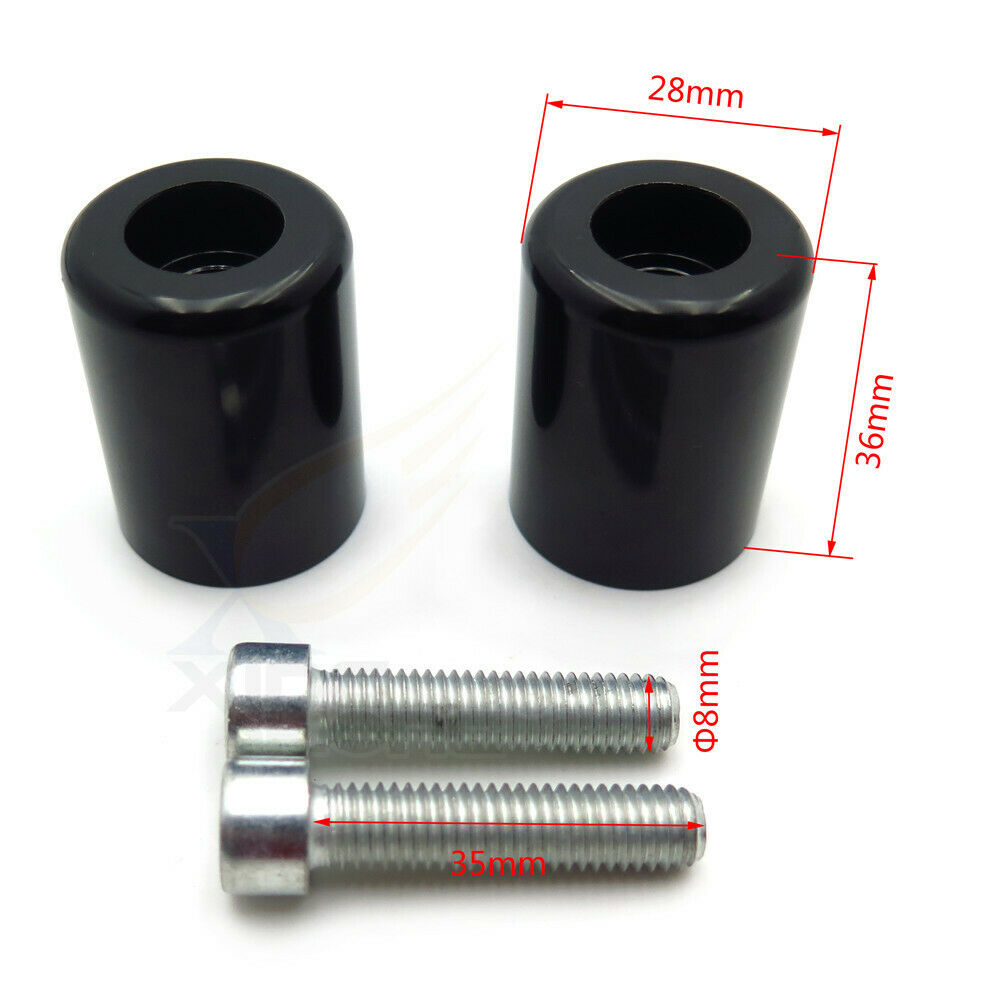 Black Motorcycle Bar Ends Handlebar For Kawasaki Ninja ZX6R 95-12 ZX6RR 03-12
