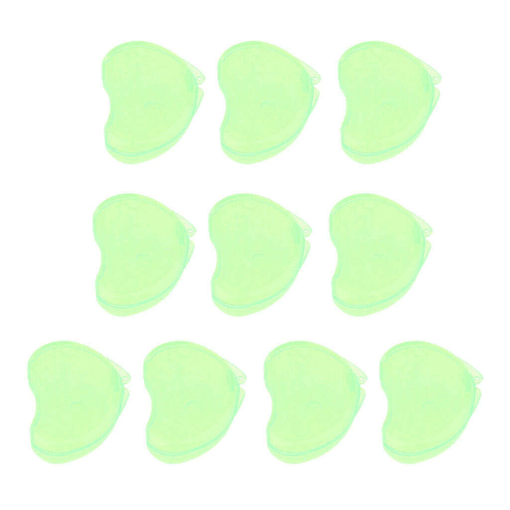 10Pcs Small Plastic Ear Plug Case Container Portable For Pocket Purse Green
