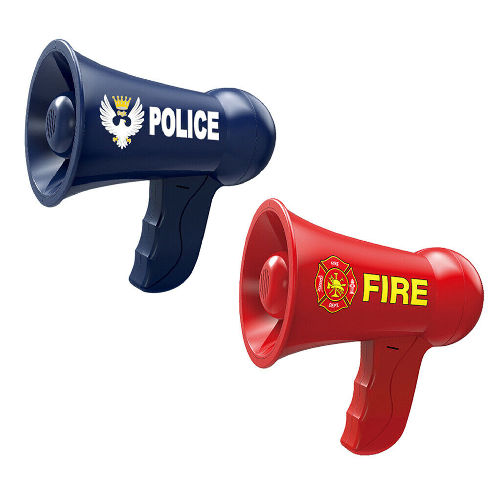 2x Megaphone Toys Fancy Dress Up Bullhorns Musical Loud Speaker Son Gifts