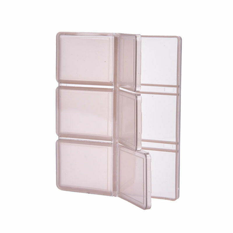 1PCS Plastic Portable Memory Card Holder Protector Storage Box Clear Ca.l8