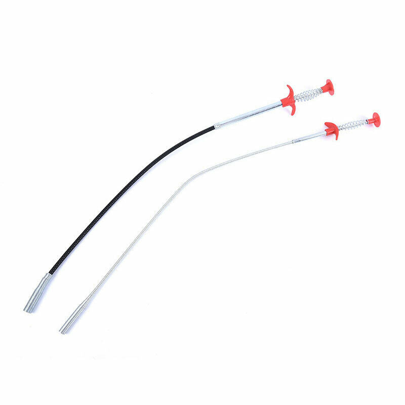 2pcs 60cm Drain Pipe Dredging Dredge Unblocker Drain Sink Sewer Cleaning TooBDA