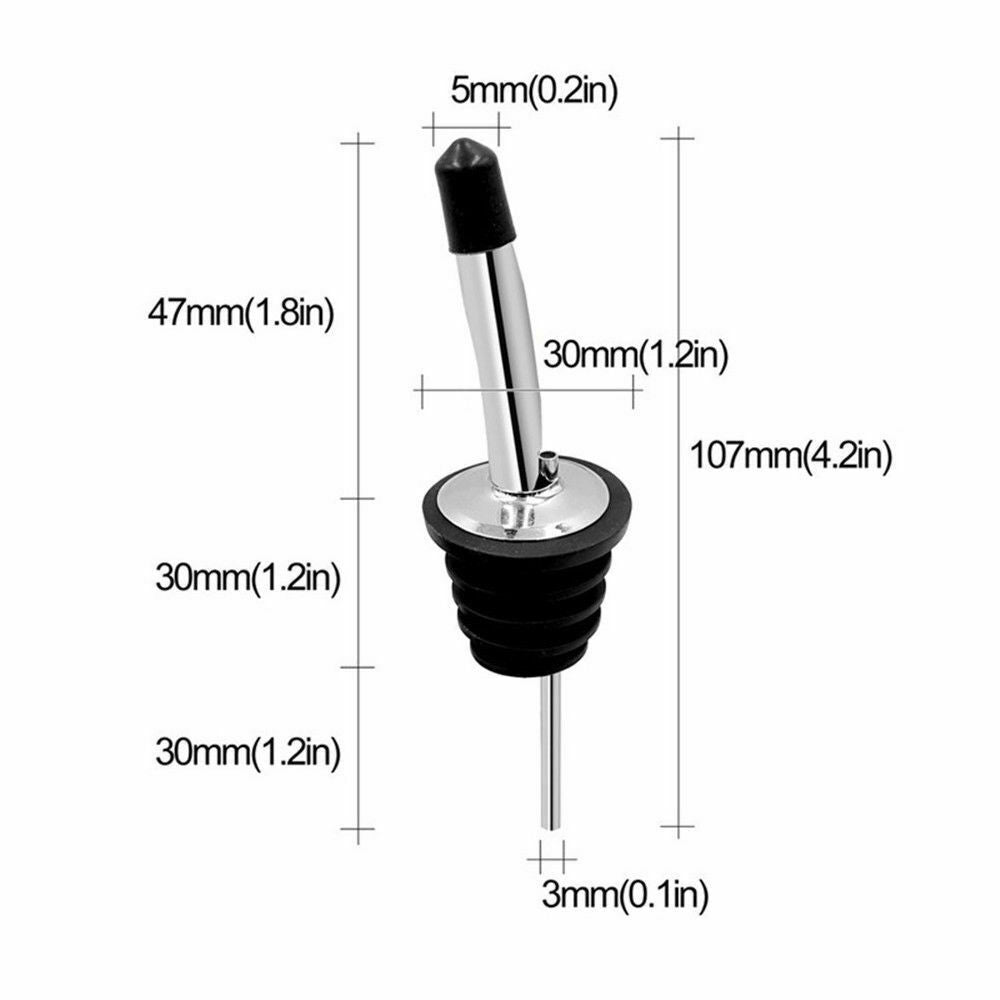 10pcs NEW Stainless Steel Wine Bottle Pourer Pourer Oil Cork Bartender