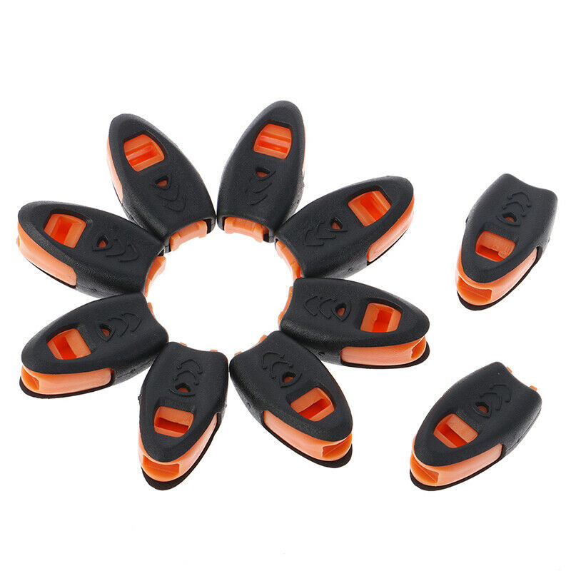 10PC Whistle Zipper Pull Cord Ends Lock Paracord OutdoorUS Lt