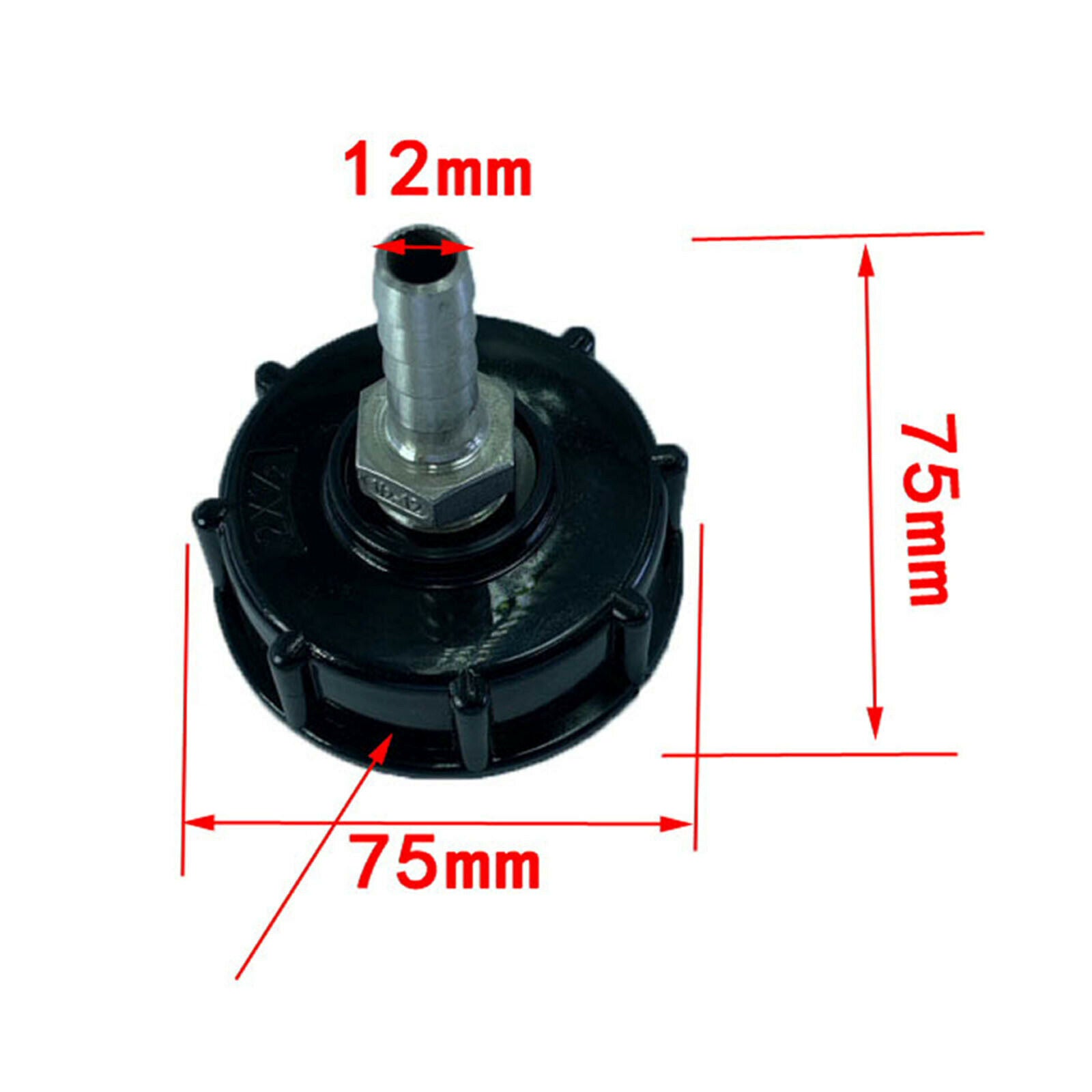 Small IBC Hose Tote Tank Drain Adapter S60x6 Replacement Fitting Parts 1/2in