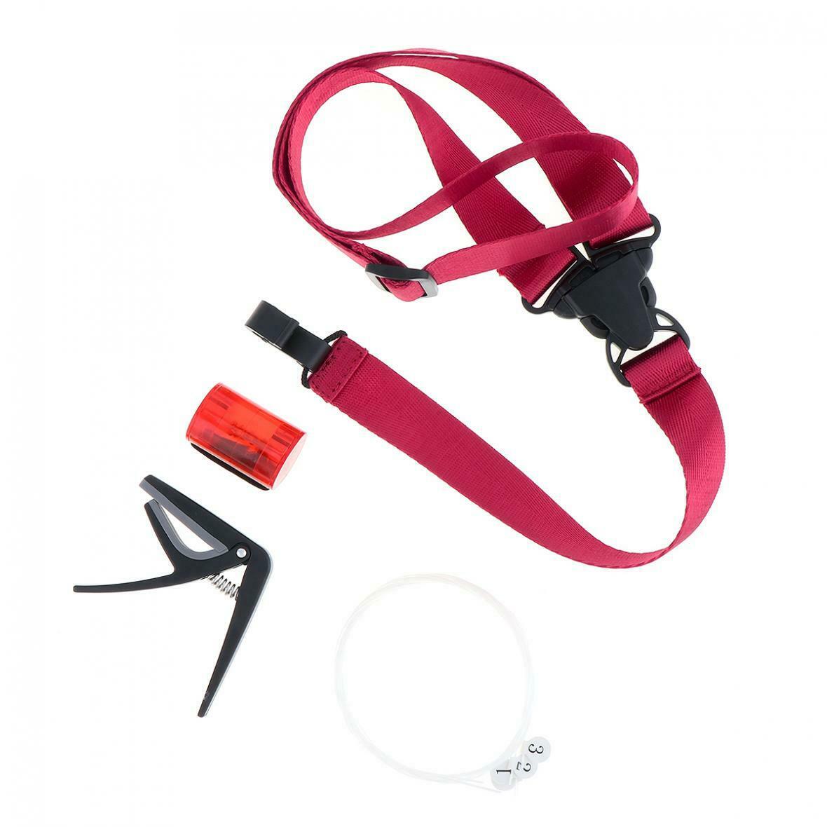 4pcs/lot Ukulele Tool Kit Ukulele String + Ukulele Strap + Ukulele Capo + Sand