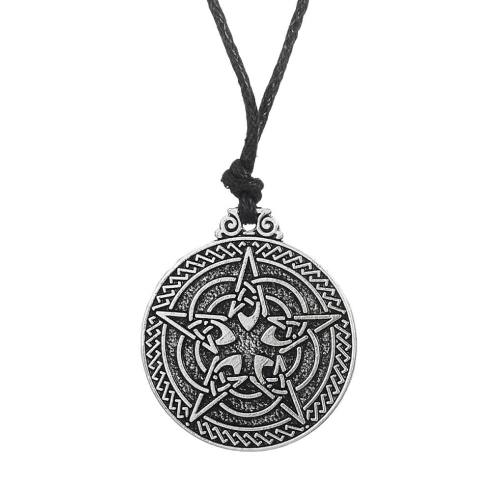 Round Simple Style Hexagram Pendant Alloy Necklace for Boys Girls
