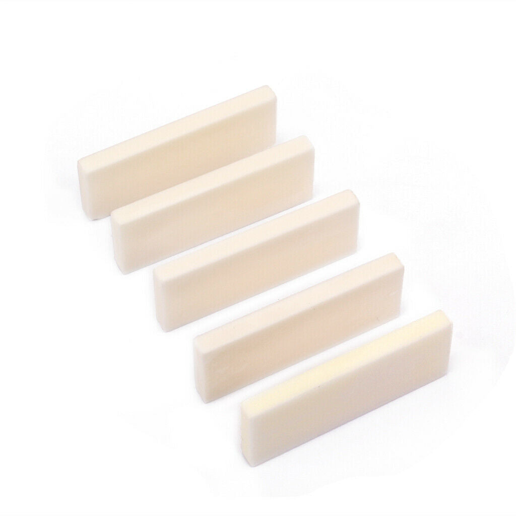 5x Uncut String Bridge Nuts Without Slot in Bone White for