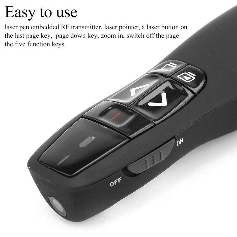 2.4GHz USB Wireless Remote Control Presentation Mouse Presenter PPT Clicker B Re