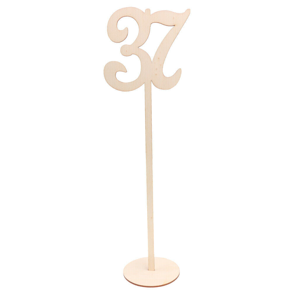 Rustic Wooden Numbers 31-40 Wedding Birthday Party Centerpieces Decoration