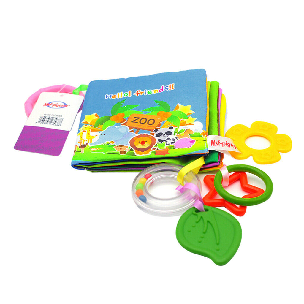 Toddler baby fabric book Feeling book Knisterbuch Toys for early learning e